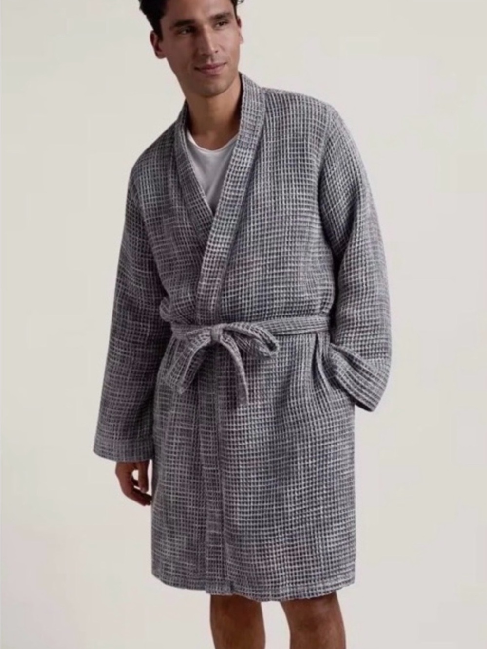 Parachute Gray Waffle-Knit Robe